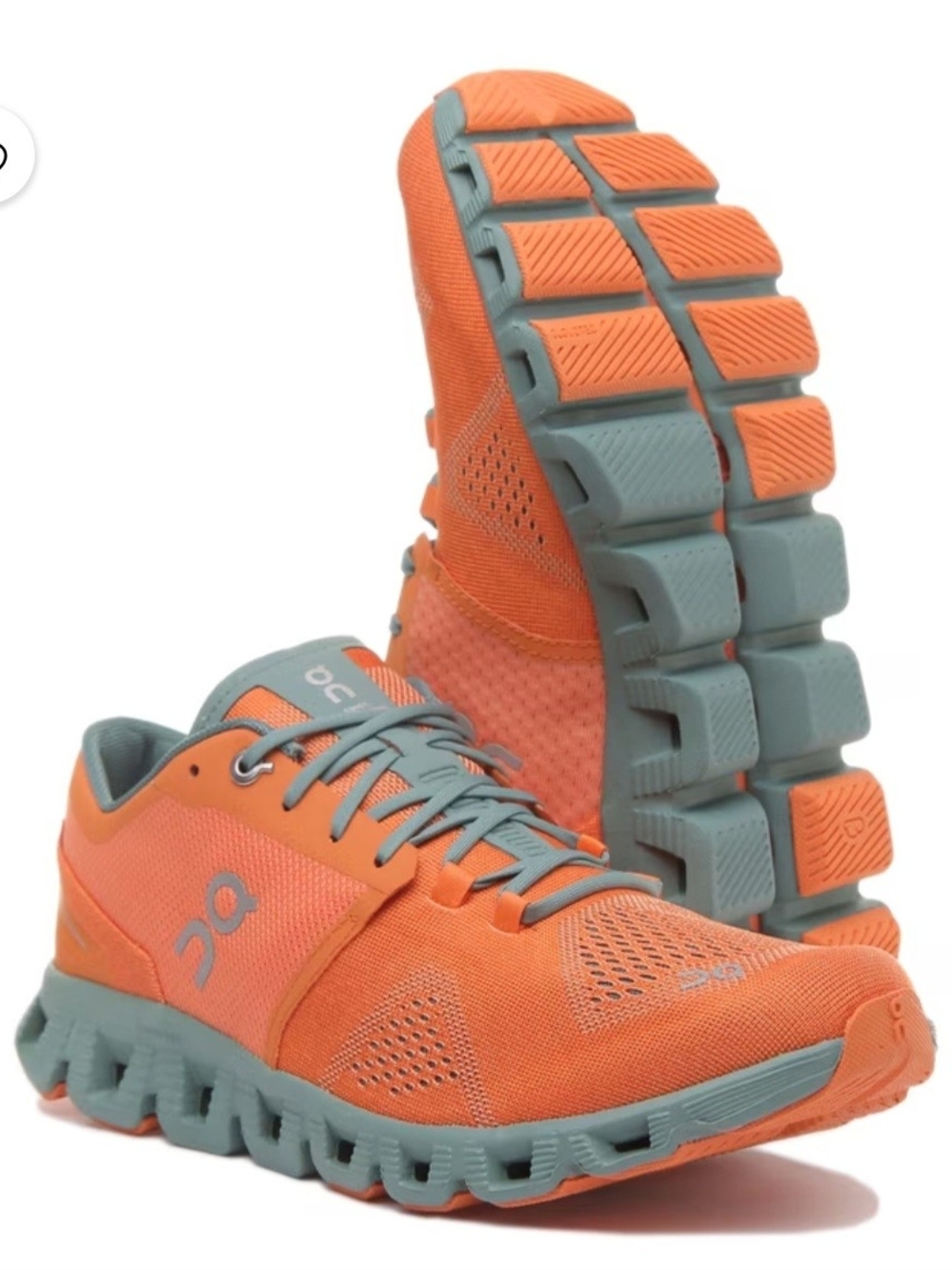 On Running Women's Athletic Shoes in Orange and Gray